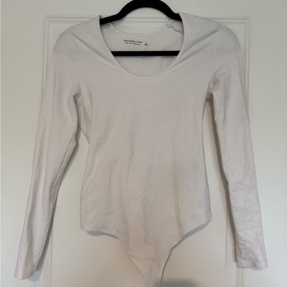 Abercrombie & Fitch White Long Sleeve Bodysuit